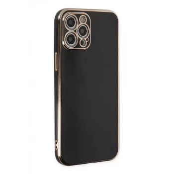 Newface Apple iPhone 12 Pro Max Kılıf Volet Silikon - Siyah