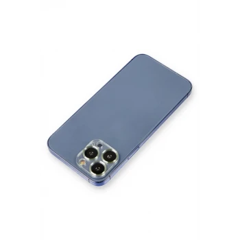 Newface Apple iPhone 12 Pro Metal Kamera Lens Koruma Cam - Açık Yeşil