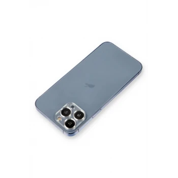 Newface Apple iPhone 12 Pro Metal Kamera Lens Koruma Cam - Gümüş