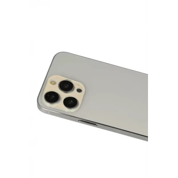 Newface Apple iPhone 12 Pro Rainbow Kamera Lens Koruma Cam - Gold