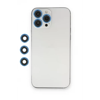 Newface Apple iPhone 12 Pro Shine Kamera Lens - Mavi