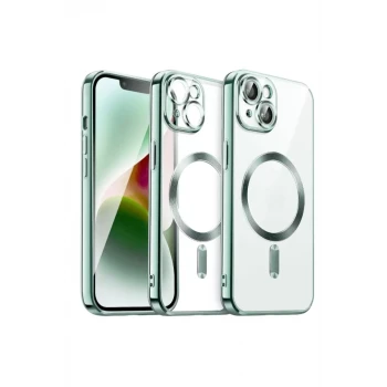 Newface Apple iPhone 13 Kılıf Kross Magneticsafe Kapak - Koyu Yeşil