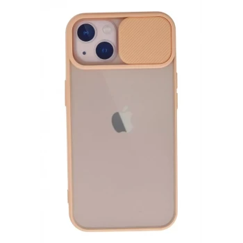 Newface Apple iPhone 13 Kılıf Palm Buzlu Kamera Sürgülü Silikon - Pembe