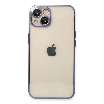 Newface Apple iPhone 13 Kılıf Razer Lensli Silikon - Mor
