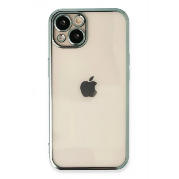 Newface Apple iPhone 13 Kılıf Razer Lensli Silikon - Yeşil
