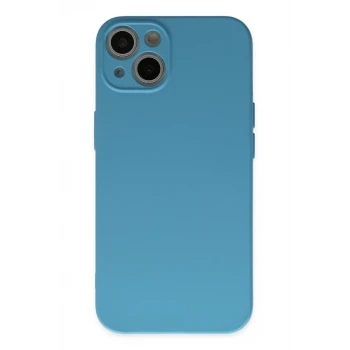 Newface Apple iPhone 13 Mini Kılıf Nano içi Kadife Silikon - Mavi