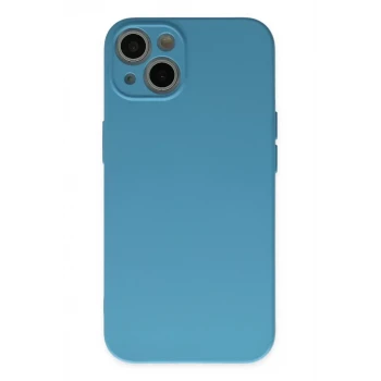 Newface Apple iPhone 13 Mini Kılıf Nano içi Kadife Silikon - Mavi