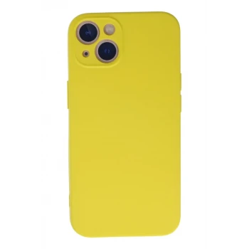 Newface Apple iPhone 13 Mini Kılıf Nano içi Kadife Silikon - Sarı