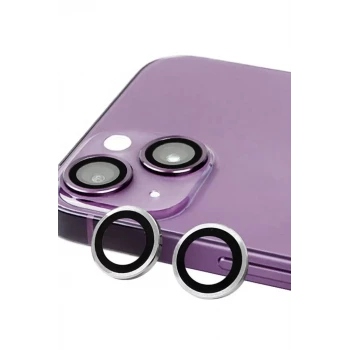 Newface Apple iPhone 13 Mini Raze Metal Kamera Lens - Gümüş