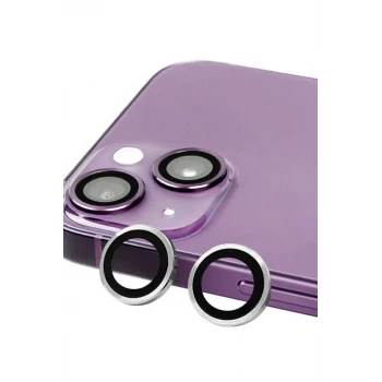 Newface Apple iPhone 13 Mini Raze Metal Kamera Lens - Gümüş