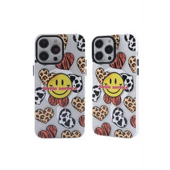 Newface Apple iPhone 13 Pro Kılıf Apollo Magneticsafe Desenli Kapak - Apollo Şeffaf - 2