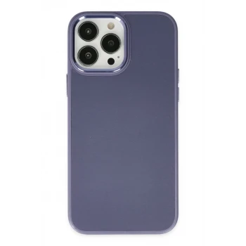 Newface Apple iPhone 13 Pro Kılıf Asya Deri Silikon - Mor