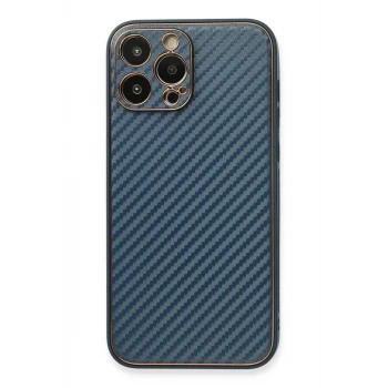 Newface Apple iPhone 13 Pro Kılıf Coco Karbon Silikon - Mavi