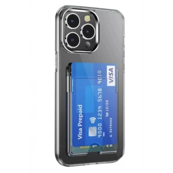 Newface Apple iPhone 13 Pro Kılıf Kart Şeffaf Silikon - Şeffaf