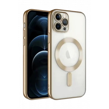 Newface Apple iPhone 13 Pro Kılıf Kross Magneticsafe Kapak - Gold