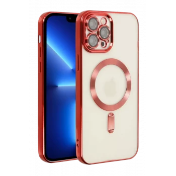 Newface Apple iPhone 13 Pro Kılıf Kross Magneticsafe Kapak - Kırmızı