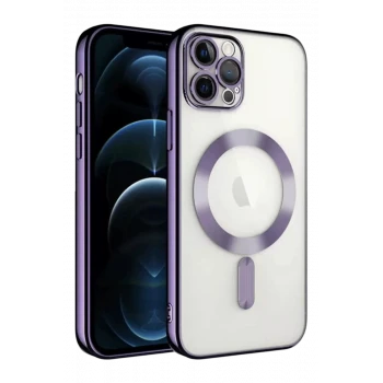 Newface Apple iPhone 13 Pro Kılıf Kross Magneticsafe Kapak - Mor