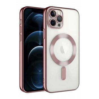 Newface Apple iPhone 13 Pro Kılıf Kross Magneticsafe Kapak - Rose