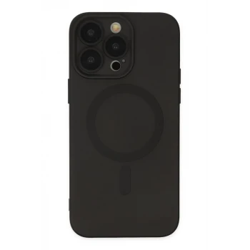 Newface Apple iPhone 13 Pro Kılıf Moshi Lens Magneticsafe Silikon - Siyah