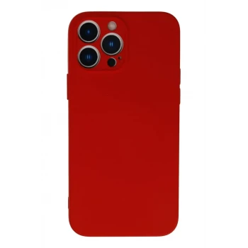 Newface Apple iPhone 13 Pro Kılıf Nano içi Kadife Silikon - Kırmızı