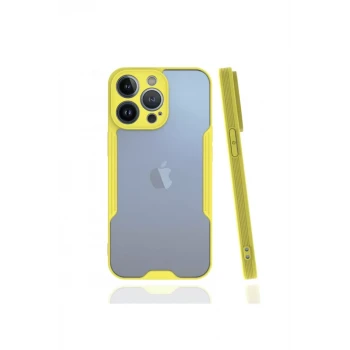Newface Apple iPhone 13 Pro Kılıf Platin Silikon - Sarı