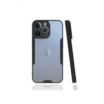 Newface Apple iPhone 13 Pro Kılıf Platin Silikon - Siyah