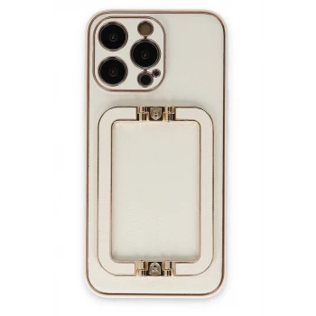 Newface Apple iPhone 13 Pro Max Kılıf Coco Elit Kapak - Beyaz