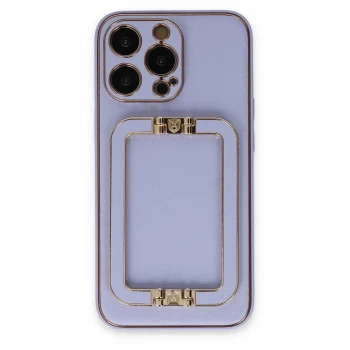 Newface Apple iPhone 13 Pro Max Kılıf Coco Elit Kapak - Lila