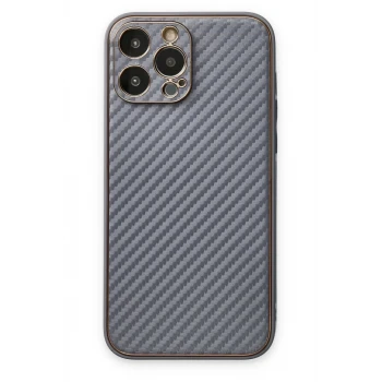 Newface Apple iPhone 13 Pro Max Kılıf Coco Karbon Silikon - Gri