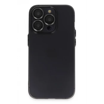 Newface Apple iPhone 13 Pro Max Kılıf Luko Lens Silikon - Siyah