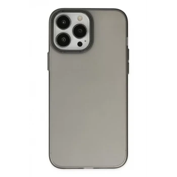 Newface Apple iPhone 13 Pro Max Kılıf Modos Metal Kapak - Siyah