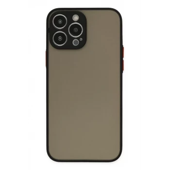 Newface Apple iPhone 13 Pro Max Kılıf Montreal Silikon Kapak - Siyah
