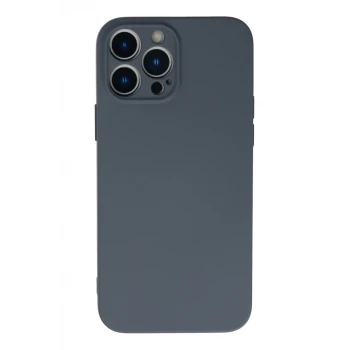 Newface Apple iPhone 13 Pro Max Kılıf Nano içi Kadife Silikon - Gri