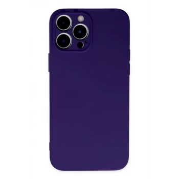 Newface Apple iPhone 13 Pro Max Kılıf Nano içi Kadife Silikon - Mor