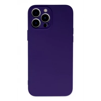 Newface Apple iPhone 13 Pro Max Kılıf Nano içi Kadife Silikon - Mor