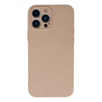 Newface Apple iPhone 13 Pro Max Kılıf Nano içi Kadife Silikon - Pudra