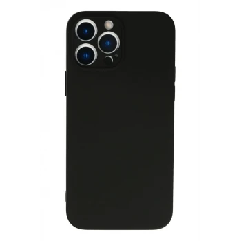 Newface Apple iPhone 13 Pro Max Kılıf Nano içi Kadife Silikon - Siyah