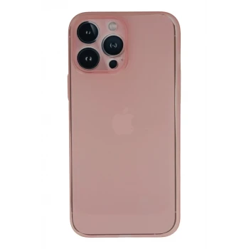 Newface Apple iPhone 13 Pro Max Kılıf PP Ultra İnce Kapak - Pembe