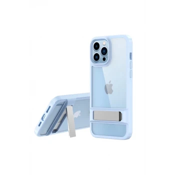 Newface Apple iPhone 13 Pro Max Kılıf Rolet Stand Kapak - Sierra Blue