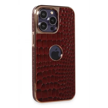 Newface Apple iPhone 13 Pro Max Kılıf Snake Kapak - Bordo