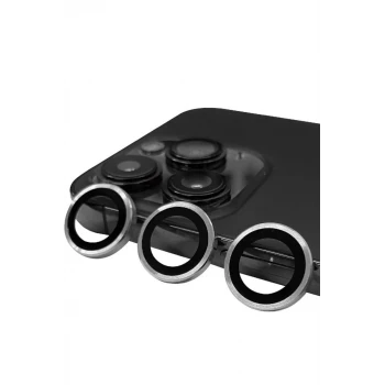 Newface Apple iPhone 13 Pro Max Raze Metal Kamera Lens - Gümüş