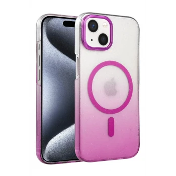 Newface Apple iPhone 14 Glossy Magsafe Kapak - Mor