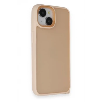 Newface Apple iPhone 14 Kılıf Elegant Kapak - Pudra