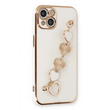 Newface Apple iPhone 14 Kılıf Esila Silikon - Beyaz