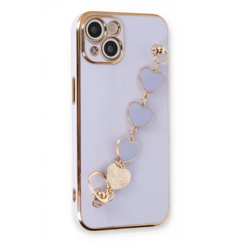 Newface Apple iPhone 14 Kılıf Esila Silikon - Lila