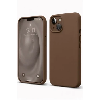 Newface Apple iPhone 14 Kılıf First Silikon - Kahverengi