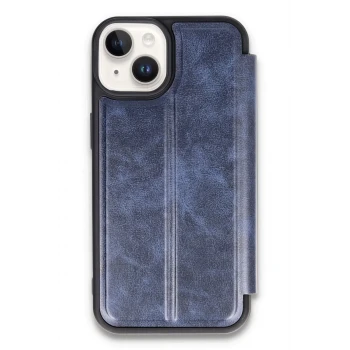 Newface Apple iPhone 14 Kılıf Flip Cover - Lacivert