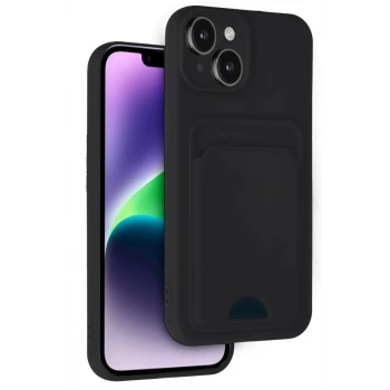 Newface Apple iPhone 14 Kılıf Kelvin Kartvizitli Silikon - Siyah