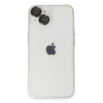Newface Apple iPhone 14 Kılıf Luko Lens Silikon - Yeşil