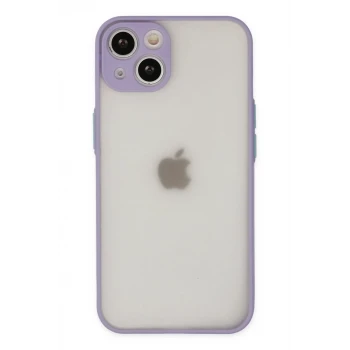 Newface Apple iPhone 14 Kılıf Montreal Silikon Kapak - Mor